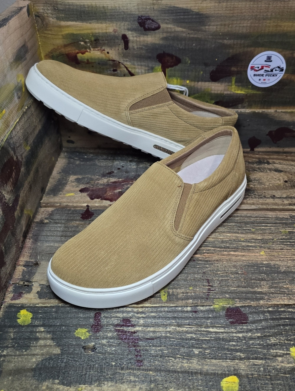 Women Oswego Suede Leather Cork brown birkenstock slip-ons size 8 new
